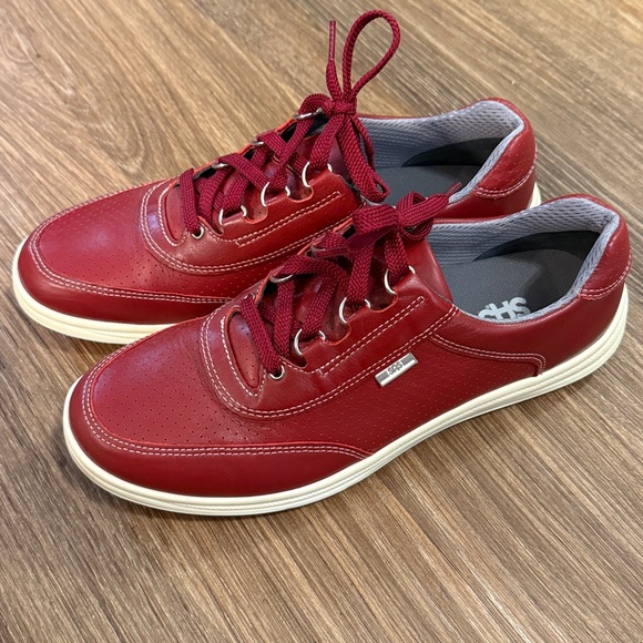 SAS Sporty Lux Lace Up Sneaker in Red women’s 9 tennis shoes - Picture 4 of 8